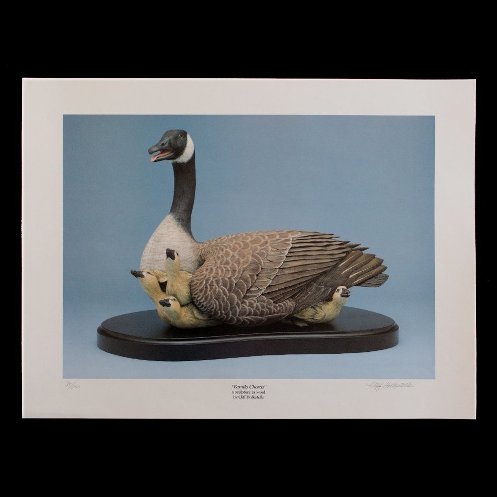 Cliff Hollestelle  "'Family Chorus' A Sculpture in Wood" Numbered, Signed Print